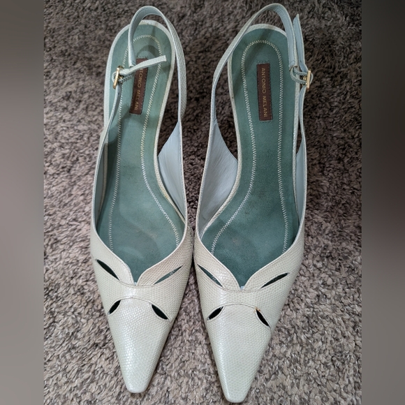 ANTONIO MELANI Shoes - ANTONIO MELANI Cream Slingback Heels